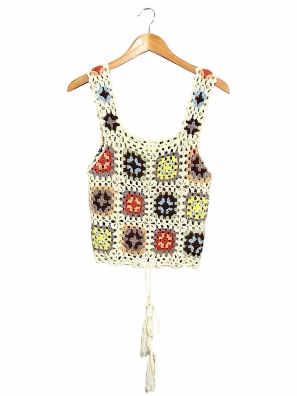 POL Crochet Granny Square Tank Top
